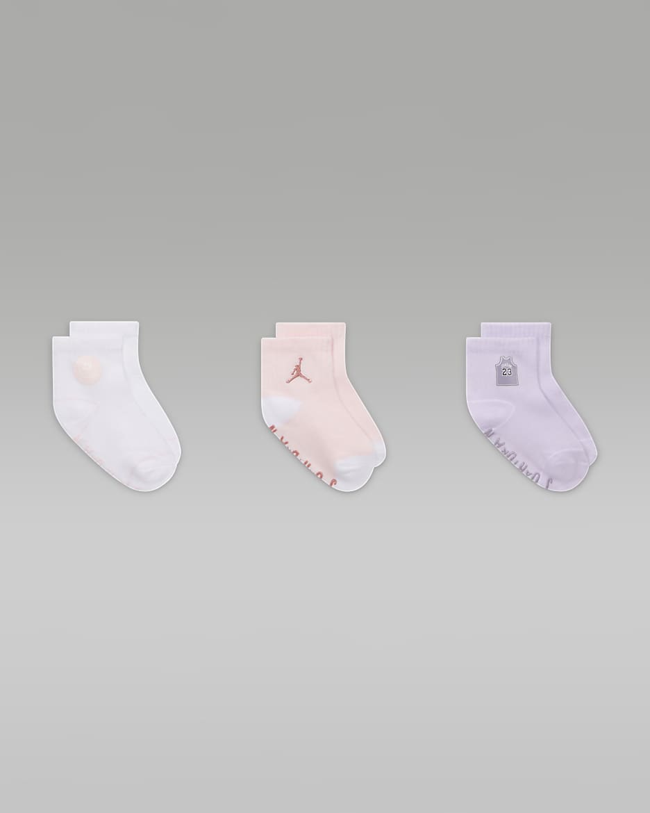 Calcetines de agarre para bebe 0 9M 3 pares Jordan Icon Patches